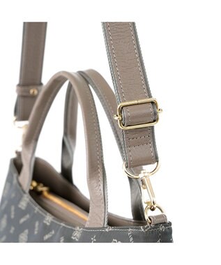 IBIZA モノグラムナイロン　2WAYバッグ ダークグレー