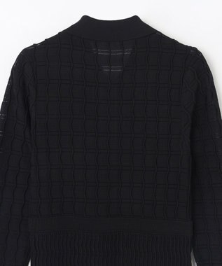 GRACE CONTINENTAL ウェーブニットワンピース ブラック