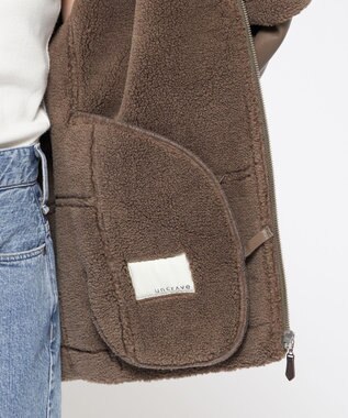 uncrave フェイク ムートン コート（uncrave WHITE） トープ