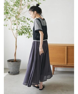 CRAFT STANDARD BOUTIQUE レトロ柄カットプルオーバー Black