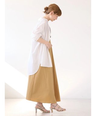 AMERICAN HOLIC ＵＶカット加工バックタックシャツチュニック Off White