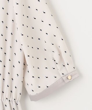 ANY SIS 【洗える】2WAYネック ワンピース アイボリーベース