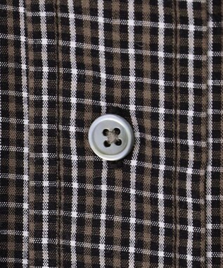 J.PRESS YORK STREET 【UNISEX】ミニチェック クレイジーパターンシャツ ブラウン系8