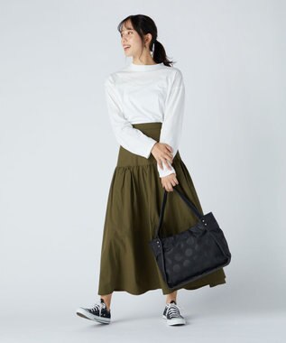 Y'SACCS ヒートエンボス ポルカドットトート Mサイズ