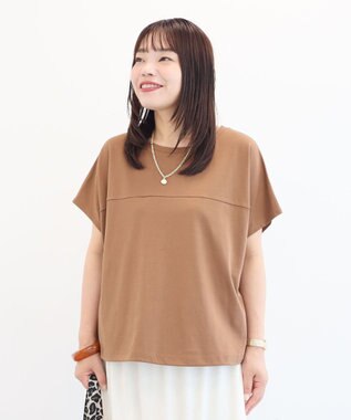 Green Parks 超冷感ドロストフレンチプルオーバー Camel