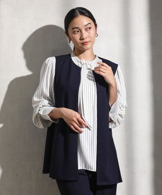 Green Parks きれいシルエットジレ Dark Navy