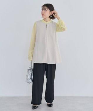 Green Parks きれいシルエットジレ Ecru