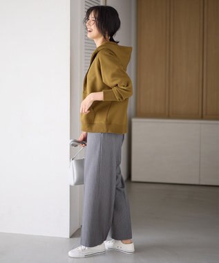 ANY ダブルジップパーカー キャメル