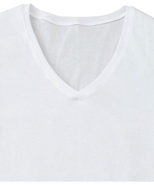 WACOAL MEN 綿混インナー Vネック ３分袖 しっかりあたたかい 保温性 肌側起毛 ストレッチ素材 逆三シルエット設計 メンズ GL5020 /ブロス ホワイト