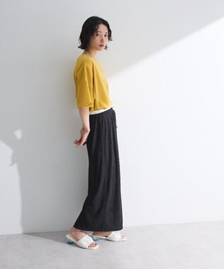 Green Parks 袖メッシュドッキングロゴプルオーバー Charcoal Gray