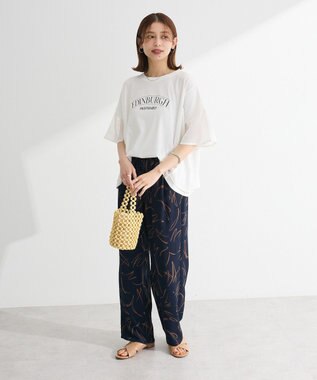 Green Parks 袖メッシュドッキングロゴプルオーバー Charcoal Gray