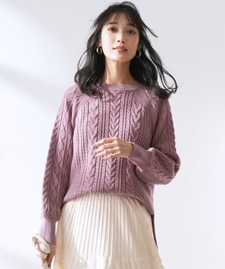 ANY SIS L ケーブル ニット プルオーバー