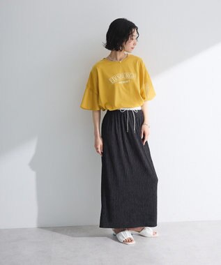 Green Parks 袖メッシュドッキングロゴプルオーバー Charcoal Gray