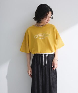 Green Parks 袖メッシュドッキングロゴプルオーバー Charcoal Gray