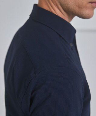 GOTAIRIKU とにかく涼しい/酷暑対応【シワになりにくい/吸水速乾】クールマックスサッカーシャツ ネイビー系