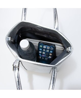 UNBILLION カシュカシュ cachecache / クラッシュメタリック2wayミニトート シルバー