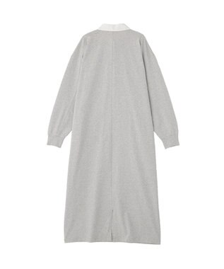 Green Parks ラガーシャツワンピース Gray Mixture