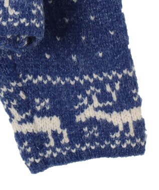 WEGO 雪柄ZIPニット ブルー