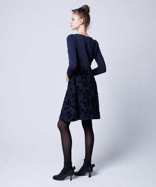 TOCCA 【洗える！】FLORA KNIT DRESS ニットドレス ネイビー系