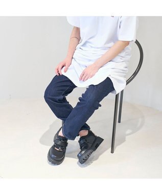 ing <ing>厚底スニーカーサンダル ブラック