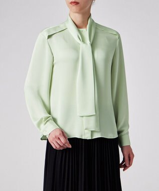 Paul Smith サテンボウタイ ブラウス ライトグリーン