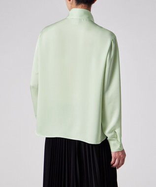 Paul Smith サテンボウタイ ブラウス ライトグリーン