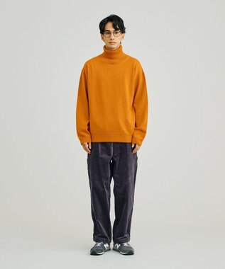 J.PRESS YORK STREET 【UNISEX】ANTI PILLING WOOL タートルニット オレンジ系