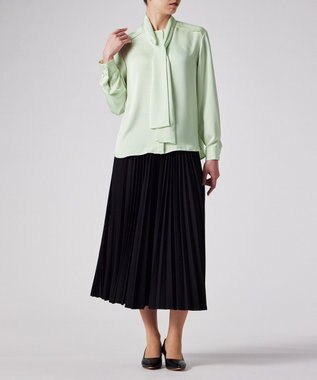 Paul Smith サテンボウタイ ブラウス ライトグリーン