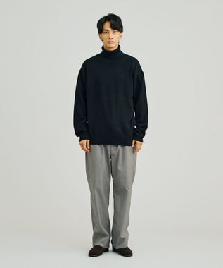 J.PRESS YORK STREET 【UNISEX】ANTI PILLING WOOL タートルニット ブラック系