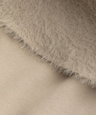 YECCA VECCA ファーMIXオフショルニット Beige