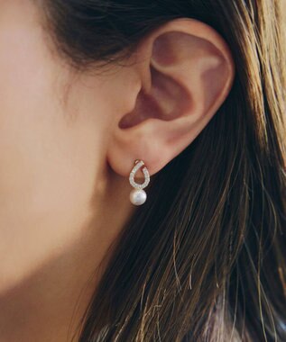 Tiaclasse 【金属アレルギー対応】ドロップ＋パールピアス ゴールド