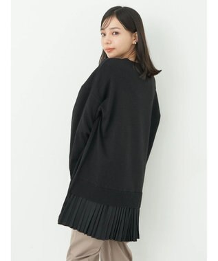 earth music&ecology バックヘムプリーツチュニック Black