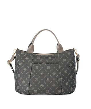 IBIZA モノグラムナイロン　2WAYバッグ ダークグレー