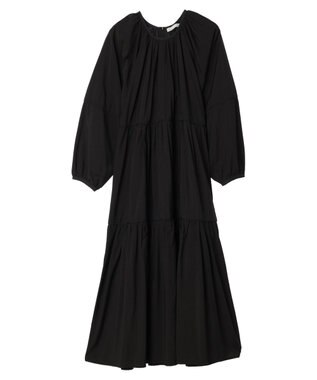 Green Parks armonia. ティアード配色パイピングワンピース Black