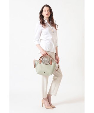 DAKS 【2WAY】ナイロン×牛革 ハウスチェック トートバッグ
