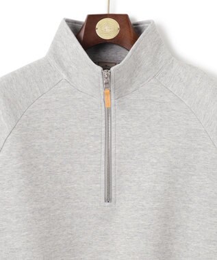 J.PRESS MEN ハーフジップ プルオーバースウェット ライトグレー系