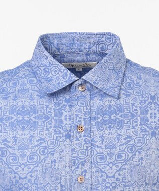 JOSEPH ABBOUD MOUNTAIN 【SPACE】OGジャガード シャツ サックスブルー系