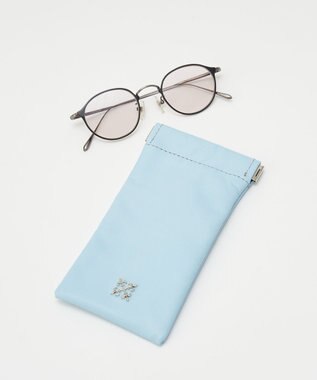 russet ソフトレザー眼鏡ケース(Z-228) Sax