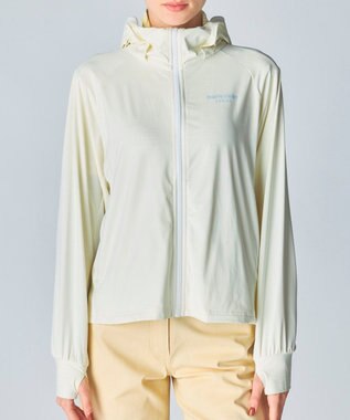 FILA GOLF／marie claire 【marie claire SPORT】スーパーナイロンクール｜フード付きUVラッシュガード オフホワイト
