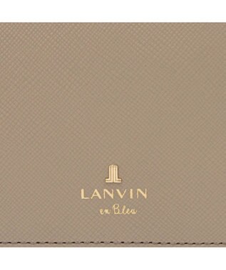 LANVIN en Bleu リュクサンブールカラー 二つ折り被せ財布 グレージュ