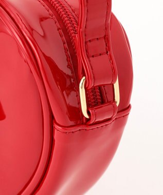 ANY KIDS エナメルハート型 ショルダーバッグ レッド