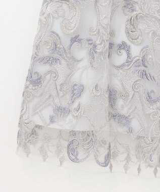 GRACE CONTINENTAL ラメオーナメントミニドレス グレー