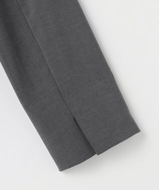 J.PRESS LADIES L 【セットアップ対応】ファンマートロストレッチ ノーカラー ジャケット チャコール系