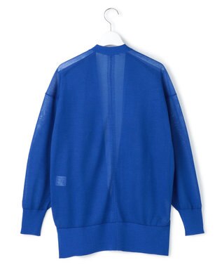 23区 L 【先行予約】シャイニーシアー フロントオープン カーディガン ブルー系