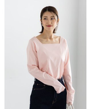 Te chichi 前後2WAYネックデザインロンT《2026 spring catalog item》 ピンク