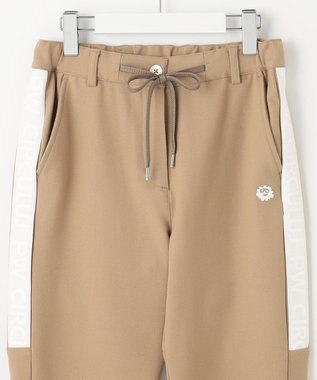 PW CIRCULUS 【WOMEN】【洗える/帯電防止/ストレッチ】ロゴ サイドライン パンツ ベージュ系