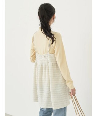 earth music&ecology ツイードキャミチュニック Ivory