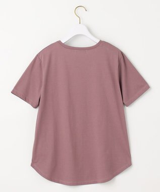 ANY SIS S ロゴ刺繍 Tシャツ モカピンク