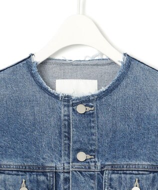 ICB L 【CLASSY.1月号掲載・洗える】ウォーターリサイクルデニム ジャケット ブルーデニム系