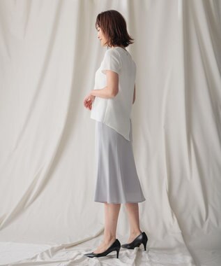 BEIGE， CINDY / フレアスカート Ice blue × White